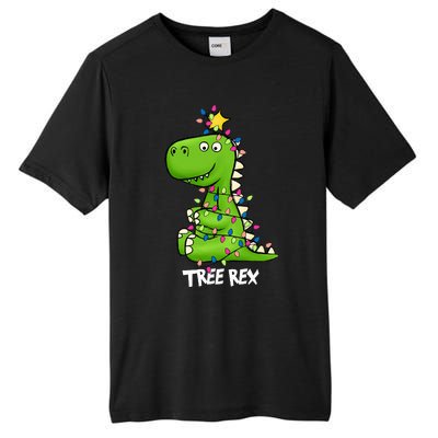 Tree Rex Xmas Trex Christmas Dinosaur Tall Fusion ChromaSoft Performance T-Shirt