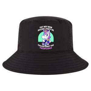 Try My Recipe Shut the Fucupcakes Funny Unicorn Cool Comfort Performance Bucket Hat