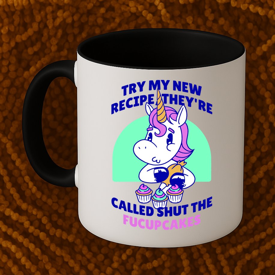 Try My Recipe Shut the Fucupcakes Funny Unicorn Mug
