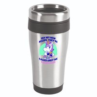 Try My Recipe Shut the Fucupcakes Funny Unicorn 16oz Travel Tumbler