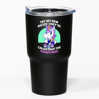 Try My Recipe Shut the Fucupcakes Funny Unicorn Tumbler