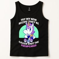 Try My Recipe Shut the Fucupcakes Funny Unicorn Tank Top