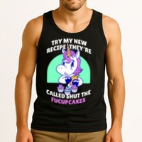 Try My Recipe Shut the Fucupcakes Funny Unicorn Tank Top