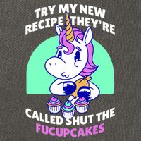 Try My Recipe Shut the Fucupcakes Funny Unicorn Cotton Canvas Backpack