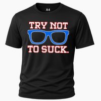 Try Not To Suck Chicago! Baseball Glasses Cooling Performance Crew T-Shirt