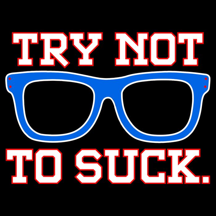 Try Not To Suck Chicago! Baseball Glasses 7-Panel Snapback Hat