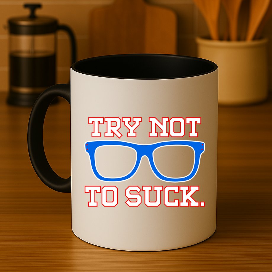 Try Not To Suck Chicago! Baseball Glasses Mug