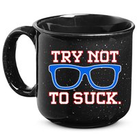 Try Not To Suck Chicago! Baseball Glasses 15oz Campfire Ceramic Mug