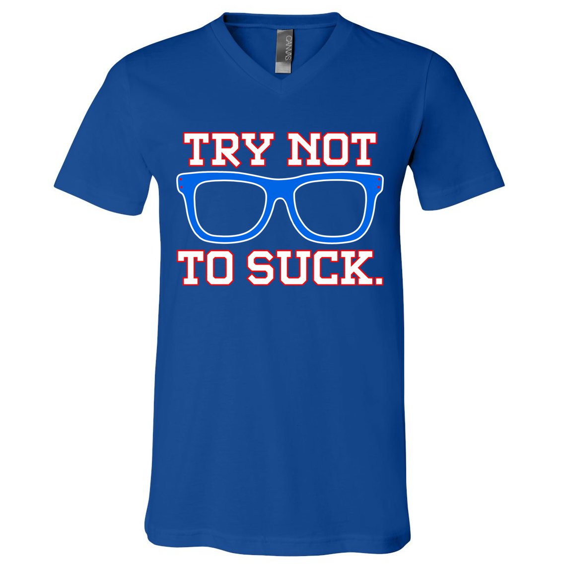 Try Not To Suck Chicago! Baseball Glasses V-Neck T-Shirt