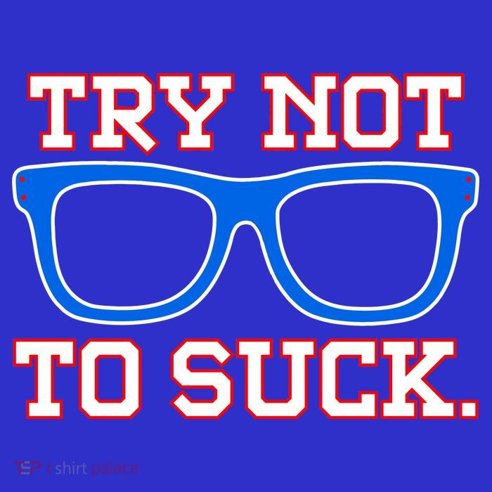 Try Not To Suck Chicago! Baseball Glasses Short Acrylic Beanie
