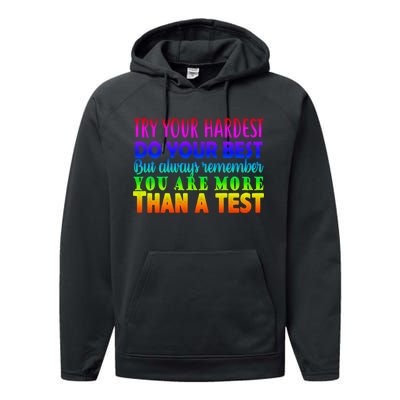 Try Your Hardest On The Test Day Performance Fleece Hoodie