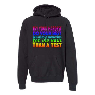 Try Your Hardest On The Test Day Premium Hoodie