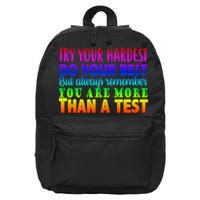 Try Your Hardest On The Test Day 16 in Basic Backpack