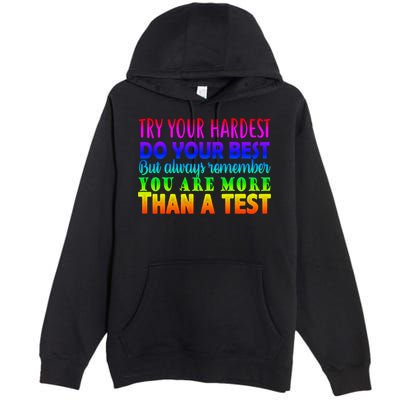 Try Your Hardest On The Test Day Premium Pullover Hoodie