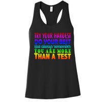 Try Your Hardest On The Test Day Women's Racerback Tank