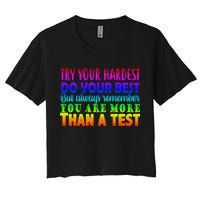 Try Your Hardest On The Test Day Women's Crop Top Tee