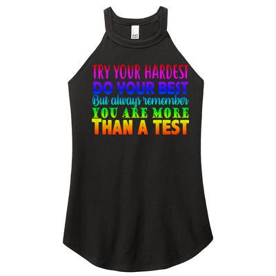 Try Your Hardest On The Test Day Women's Perfect Tri Rocker Tank