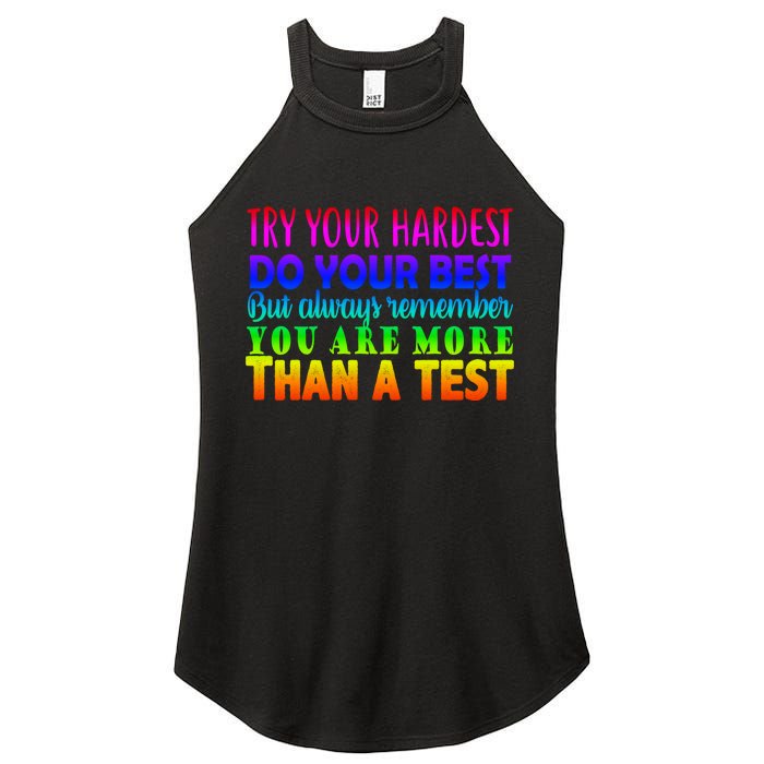 Try Your Hardest On The Test Day Women's Perfect Tri Rocker Tank