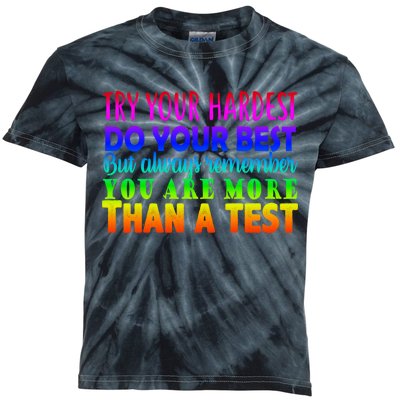 Try Your Hardest On The Test Day Kids Tie-Dye T-Shirt