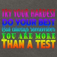 Try Your Hardest On The Test Day Cotton Canvas Backpack