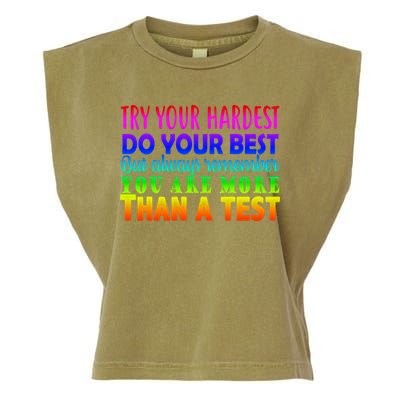 Try Your Hardest On The Test Day Garment-Dyed Women's Muscle Tee
