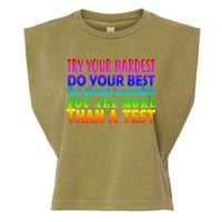 Try Your Hardest On The Test Day Garment-Dyed Women's Muscle Tee