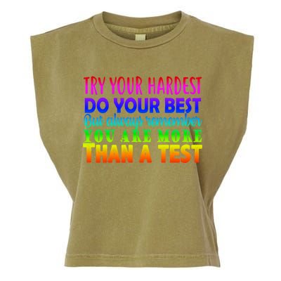 Try Your Hardest On The Test Day Garment-Dyed Women's Muscle Tee