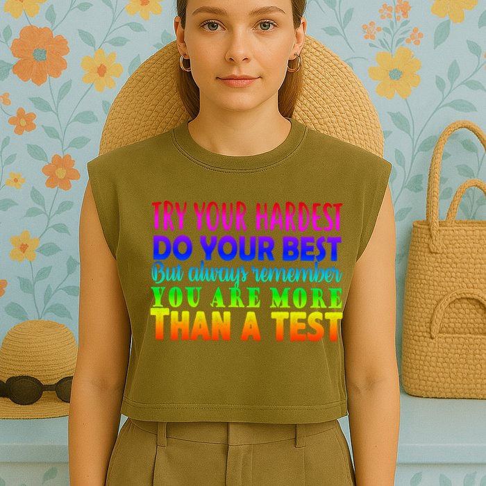 Try Your Hardest On The Test Day Garment-Dyed Women's Muscle Tee