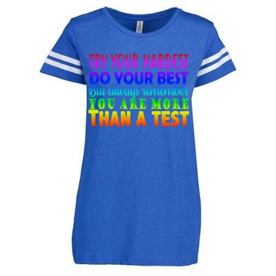 Try Your Hardest On The Test Day Enza Ladies Jersey Football T-Shirt