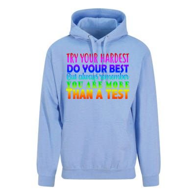 Try Your Hardest On The Test Day Unisex Surf Hoodie