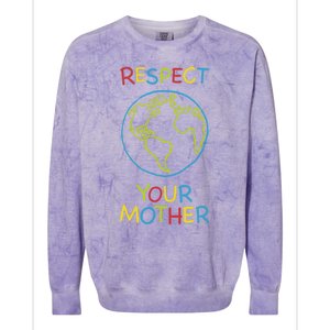 Trendy Respect Your Mother Earth Nature Gift Colorblast Crewneck Sweatshirt