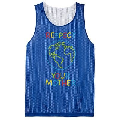 Trendy Respect Your Mother Earth Nature Gift Mesh Reversible Basketball Jersey Tank