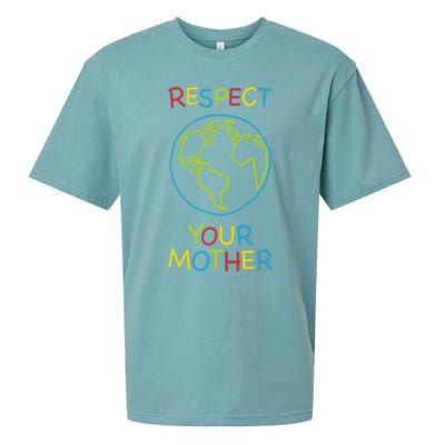 Trendy Respect Your Mother Earth Nature Gift Sueded Cloud Jersey T-Shirt