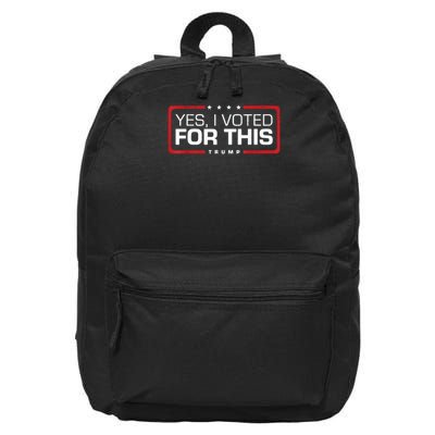 Trump Retro Yes I Voted For This 16 in Basic Backpack