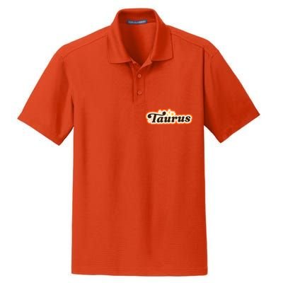 Taurus Retro Zodiac Birthday Dry Zone Grid Polo