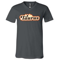 Taurus Retro Zodiac Birthday V-Neck T-Shirt