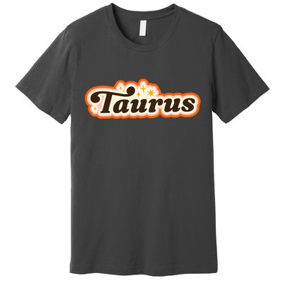 Taurus Retro Zodiac Birthday Premium T-Shirt