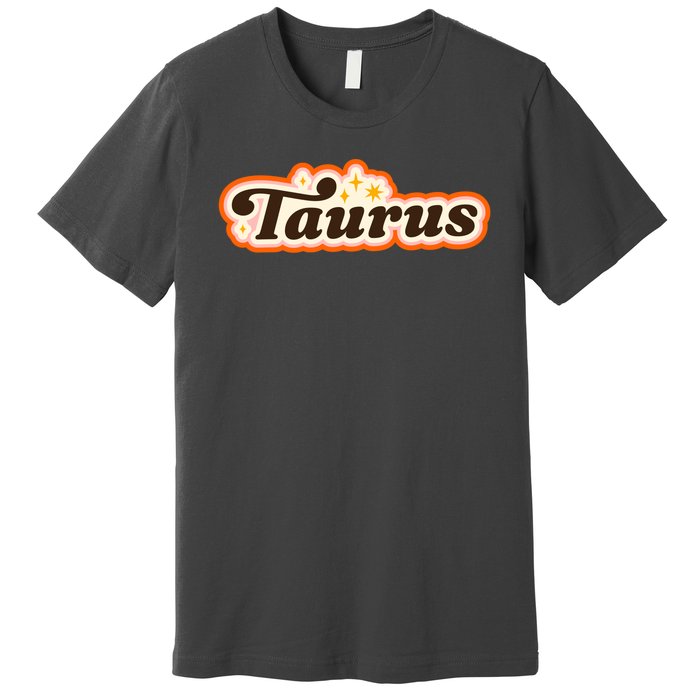 Taurus Retro Zodiac Birthday Premium T-Shirt