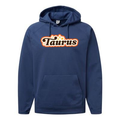 Taurus Retro Zodiac Birthday Performance Fleece Hoodie