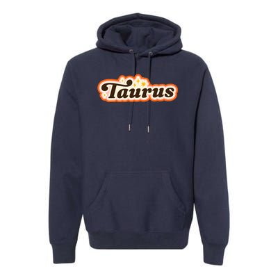 Taurus Retro Zodiac Birthday Premium Hoodie