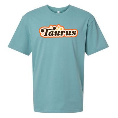 Taurus Retro Zodiac Birthday Sueded Cloud Jersey T-Shirt