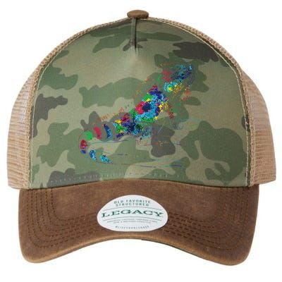 Tropic Reptile Zoo Keeper Gift Idea Iguana Legacy Tie Dye Trucker Hat