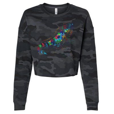 Tropic Reptile Zoo Keeper Gift Idea Iguana Cropped Pullover Crew