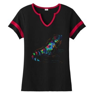 Tropic Reptile Zoo Keeper Gift Idea Iguana Ladies Halftime Notch Neck Tee