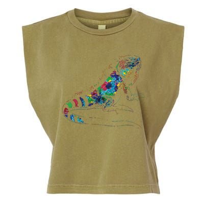 Tropic Reptile Zoo Keeper Gift Idea Iguana Garment-Dyed Women's Muscle Tee