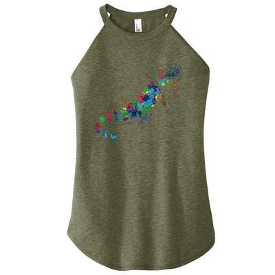 Tropic Reptile Zoo Keeper Gift Idea Iguana Women's Perfect Tri Rocker Tank