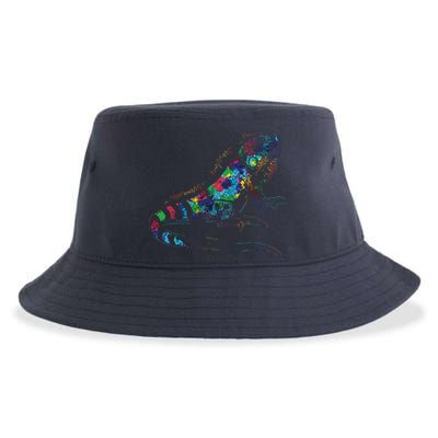Tropic Reptile Zoo Keeper Gift Idea Iguana Sustainable Bucket Hat