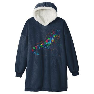 Tropic Reptile Zoo Keeper Gift Idea Iguana Hooded Wearable Blanket