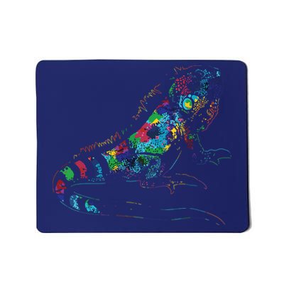 Tropic Reptile Zoo Keeper Gift Idea Iguana Mousepad