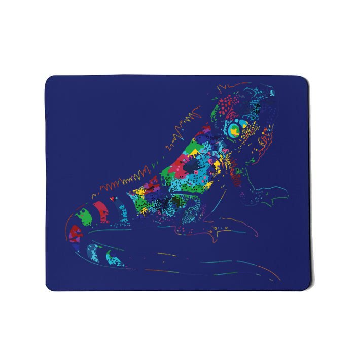 Tropic Reptile Zoo Keeper Gift Idea Iguana Mousepad